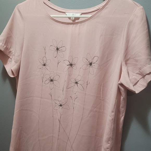 Camber & Grace Pastel Pink Short Sleeve Top S - Picture 3 of 7